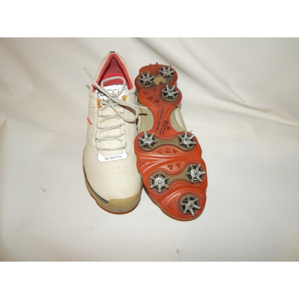 Ecco Cream Women Biom Yak Natural Motion Leather Golf Shoes Size 9 - 9.5 EU 40 - Picture 9 of 11
